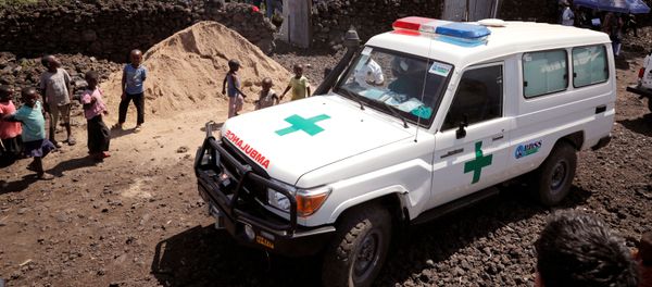 An ambulance waits next to a health clinic to transport a suspected Ebola patient, in Goma in the Democratic Republic of Congo, August 5, 2019 An ambulance waits next to a health clinic to transport a suspected Ebola patient, in Goma in the Democratic Republic of Congo, August 5, 2019 - Sputnik International