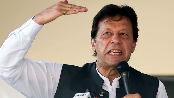 Pakistan's Prime Minister Imran Khan speaks during a rally in Muzaffarabad on September 13, 2019 Pakistan's Prime Minister Imran Khan speaks during a rally in Muzaffarabad on September 13, 2019 - Sputnik International
