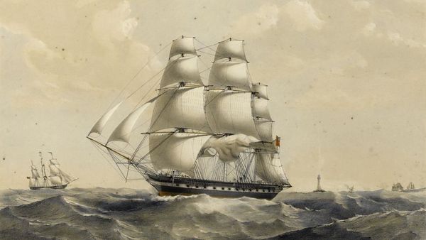 East Indiamen off Madagascar, circa 1837 - Sputnik International