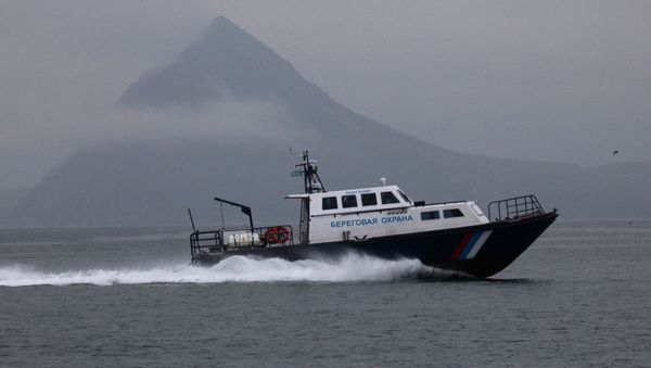 Primorye coast guard motorboat in the Sea of Japan - Sputnik International