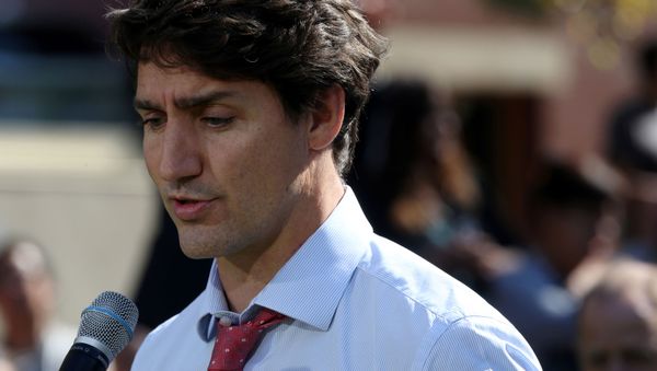 Canada's Prime Minister Justin Trudeau speaks during an election campaign stop in Winnipeg, Manitoba, Canada, 19 September 2019 - Sputnik International