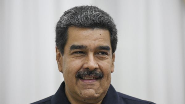Venezuela's President Nicolas Maduro waits for Enrique Iglesias, a Special Adviser of the European Union for Venezuela, before their meeting at the Miraflores Palace in Caracas, Venezuela. Venezuela's President Nicolas Maduro waits for Enrique Iglesias, a Special Adviser of the European Union for Venezuela, before their meeting at the Miraflores Palace in Caracas, Venezuela. - Sputnik International