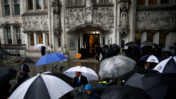 A general view outside the Supreme Court of the United Kingdom hearing on British Prime Minister Boris Johnson's decision to prorogue parliament ahead of Brexit, in London, Britain September 24, 2019 - Sputnik International