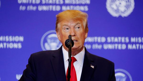 U.S. President Donald Trump addresses a news conference on the sidelines of the 74th session of the United Nations General Assembly (UNGA) in New York City, New York, U.S., September 25, 2019. - Sputnik International
