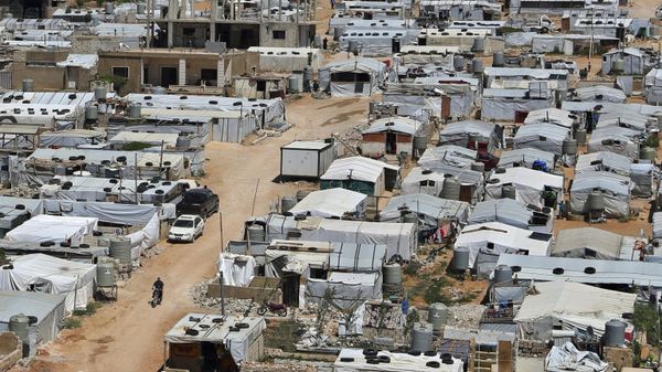 This June 16, 2019, file photo, shows a Syrian refugee camp in the eastern Lebanese border town of Arsal This June 16, 2019, file photo, shows a Syrian refugee camp in the eastern Lebanese border town of Arsal - Sputnik International
