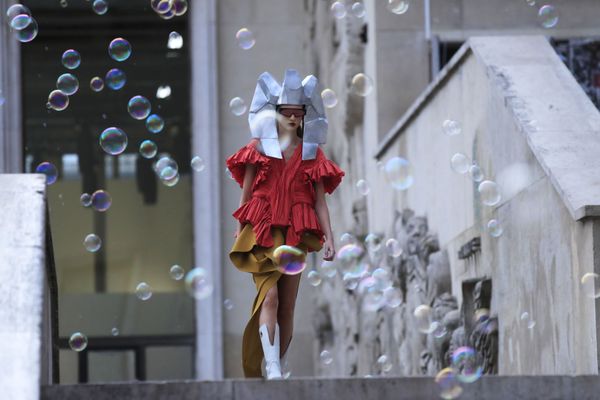A model wears a creation as part of the Rick Owens Ready To Wear Spring-Summer 2020 collection, unveiled during the fashion week, in Paris, Thursday, Sept. 26, 2019.  - Sputnik International
