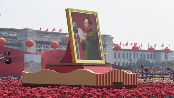 A giant portrait of former Chinese Communist Party leader Mao Zedong passes by Tiananmen Square during the National Day parade in Beijing on October 1, 2019, to mark the 70th anniversary of the founding of the People's Republic of China. A giant portrait of former Chinese Communist Party leader Mao Zedong passes by Tiananmen Square during the National Day parade in Beijing on October 1, 2019, to mark the 70th anniversary of the founding of the People's Republic of China. - Sputnik International