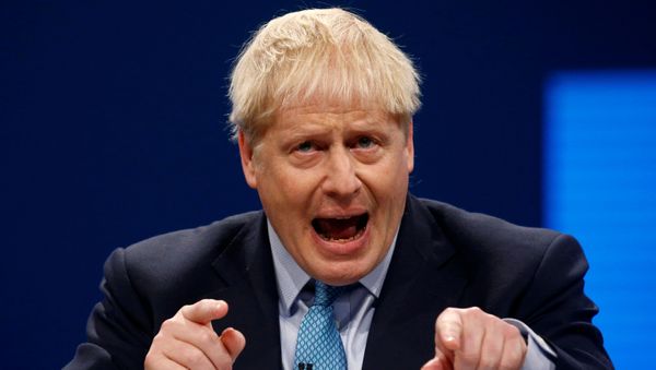 Britain's Prime Minister Boris Johnson gives a closing speech at the Conservative Party annual conference in Manchester, Britain, October 2, 2019. - Sputnik International