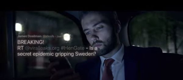 Screenshot from SVT's ad Hen of a Feather - Sputnik International