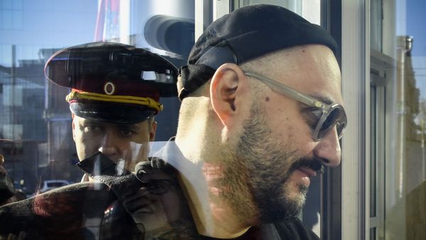 Russian stage and screen director Kirill Serebrennikov enters a courtyard in Moscow on October 17, 2018 - Sputnik International