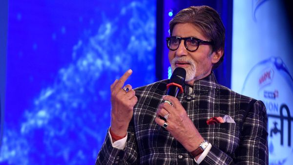 Indian Bollywood actor Amitabh Bachchan takes part in a launch event for the water conservation effort Mission Paani in Mumbai on August 27, 2019 Indian Bollywood actor Amitabh Bachchan takes part in a launch event for the water conservation effort Mission Paani in Mumbai on August 27, 2019 - Sputnik International