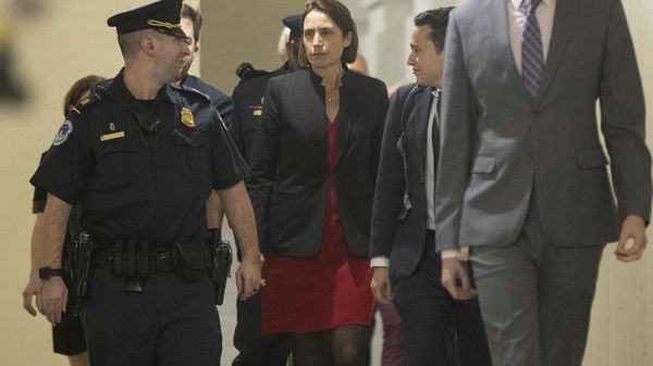 Former White House advisor on Russia, Fiona Hill, leaves Capitol Hill in Washington, Monday, Oct. 14, 2019, after testifying before congressional lawmakers as part of the House impeachment inquiry into President Donald Trump. (AP Photo/Manuel Balce Ceneta) - Sputnik International