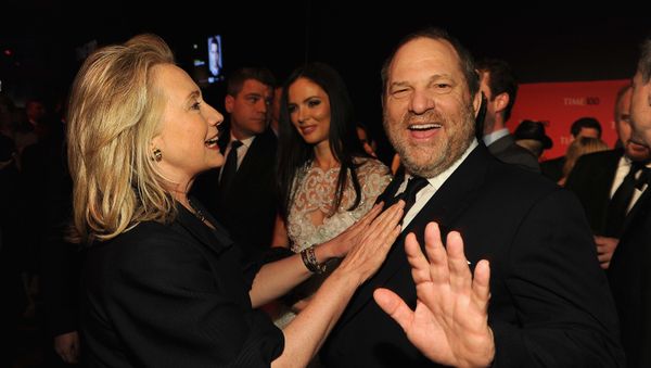 NEW YORK, NY - APRIL 24: Secretary of State Hillary Rodham Clinton and producer Harvey Weinstein attend the TIME 100 Gala, TIME'S 100 Most Influential People In The World, cocktail party at Jazz at Lincoln Center on April 24, 2012 in New York City NEW YORK, NY - APRIL 24: Secretary of State Hillary Rodham Clinton and producer Harvey Weinstein attend the TIME 100 Gala, TIME'S 100 Most Influential People In The World, cocktail party at Jazz at Lincoln Center on April 24, 2012 in New York City - Sputnik International