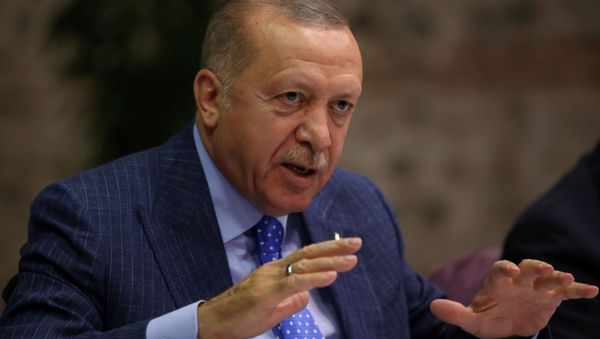 Turkish President Tayyip Erdogan talks to journalists in Istanbul, Turkey, October 13, 2019 Turkish President Tayyip Erdogan talks to journalists in Istanbul, Turkey, October 13, 2019 - Sputnik International