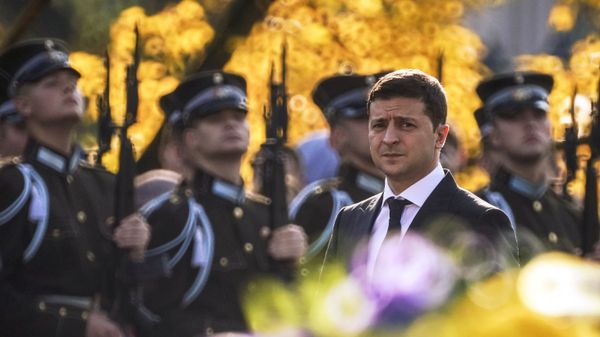 Ukranian President Volodymyr Zelenskyy during his visit to the Republic of Latvia - Sputnik International