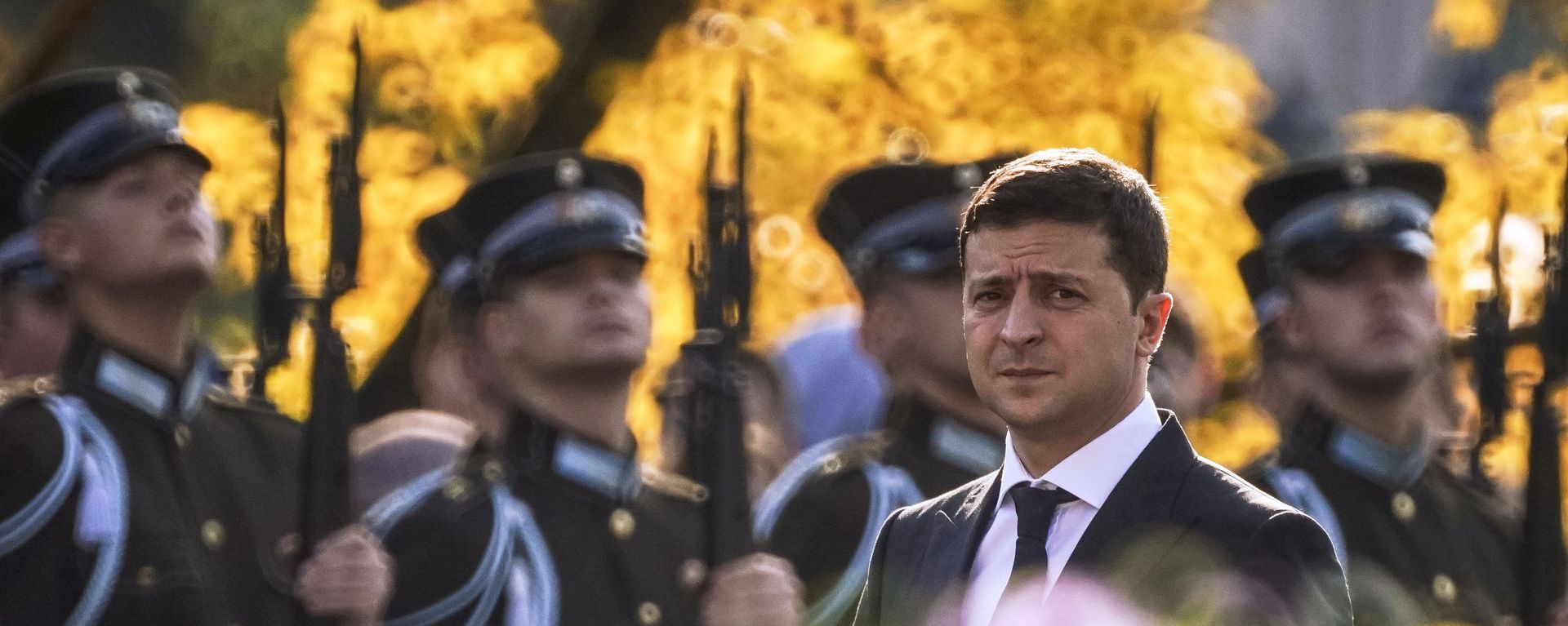 Ukranian President Volodymyr Zelenskyy during his visit to the Republic of Latvia Ukranian President Volodymyr Zelenskyy during his visit to the Republic of Latvia - Sputnik International, 1920, 28.02.2022