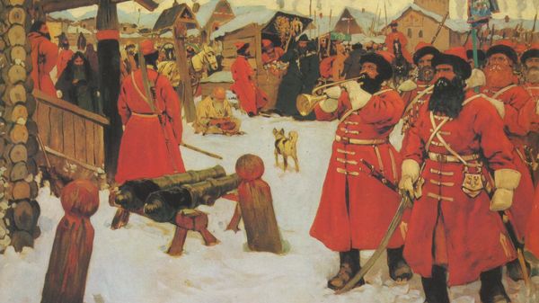 Fragment of painting by Sergei Vasilyevich Ivanov (1902) entitled Tsar: 16th century Fragment of painting by Sergei Vasilyevich Ivanov (1902) entitled Tsar: 16th century - Sputnik International
