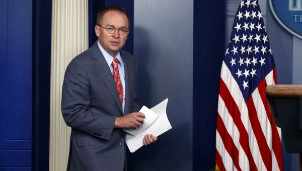 FILE - In this Thursday, Oct. 17, 2019, file photo, White House chief of staff Mick Mulvaney arrives to a news conference, in Washington FILE - In this Thursday, Oct. 17, 2019, file photo, White House chief of staff Mick Mulvaney arrives to a news conference, in Washington - Sputnik International