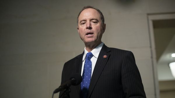 House Intelligence Committee Chairman Rep. Adam Schiff, of Calif., speaks to the media as he returns to a closed door meeting where Ambassador to the European Union Gordon Sondland, testifies as part of the House impeachment inquiry into President Donald Trump, on Capitol Hill in Washington, Thursday, Oct. 17, 2019 - Sputnik International