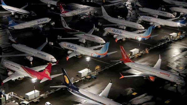 Aerial photos show Boeing 737 Max airplanes on the tarmac in Seattle - Sputnik International