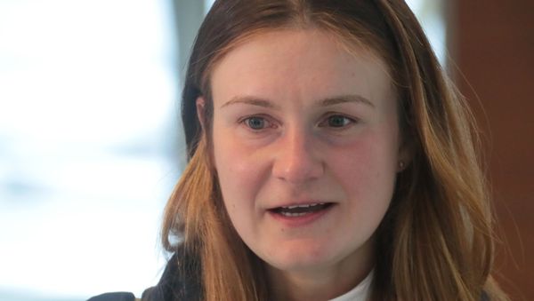 Convicted Russian agent Maria Butina, who was released from a Florida prison and then deported by U.S. immigration officials, speaks to the media upon her arrival at Sheremetyevo International Airport outside Moscow - Sputnik International