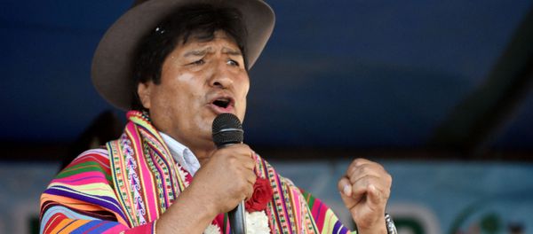 Bolivia's President Evo Morales speaks during a ceremony in Sicaya, Cochabamba, Bolivia, October 26, 2019. Picture taken October 26, 2019. Bolivia's President Evo Morales speaks during a ceremony in Sicaya, Cochabamba, Bolivia, October 26, 2019. Picture taken October 26, 2019. - Sputnik International