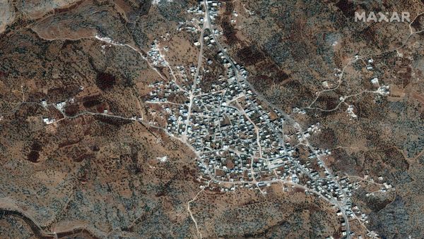 A satellite view of the reported residence of ISIS leader, Abu Bakr al-Baghdadi, according to the source, near the village of Barisha, Syria, collected on September 28, 2019 - Sputnik International