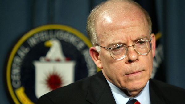 John McLaughlin, the CIA's deputy director, answers questions during a news conference at CIA headquarters, Friday, July 9, 2004, in Langley, Va. - Sputnik International