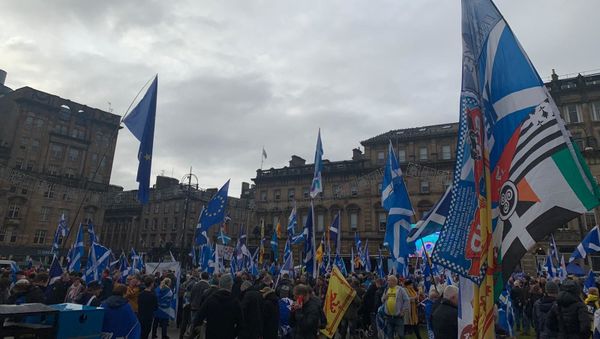 Independence Supporters Turn Out For IndyRef2020 Demonstration - Sputnik International