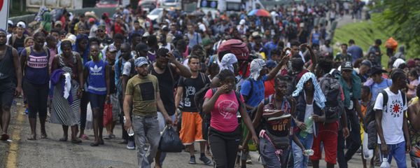 Migrants near the US-Mexican border - Sputnik International