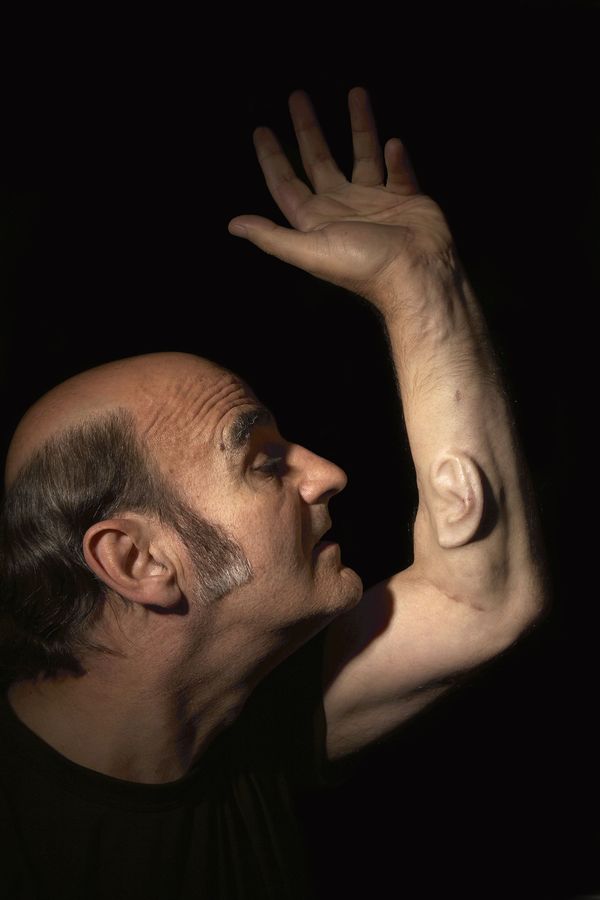 Australian performance artist Stelios Arcadiou, or Stelarc, who has a cell-cultivated ear surgically attached to his left arm Australian performance artist Stelios Arcadiou, or Stelarc, who has a cell-cultivated ear surgically attached to his left arm - Sputnik International