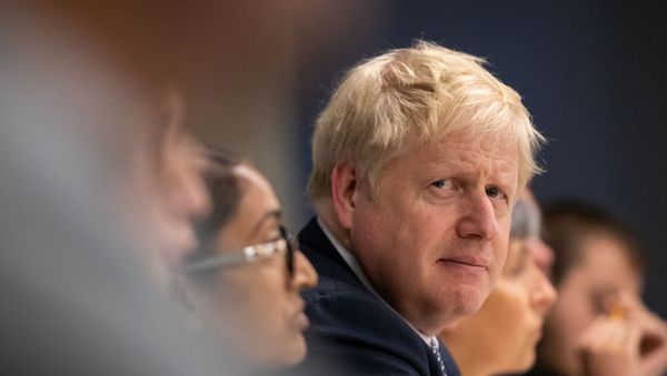 Britain's Prime Minister Boris Johnson visits Metropolitan Police training college in Hendon, London, Britain 31 October 2019. - Sputnik International