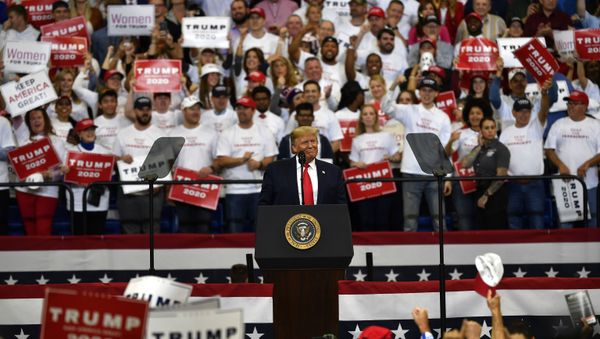 President Donald Trump speaks during a campaign rally in Lexington, Ky., Monday, Nov. 4, 2019 - Sputnik International