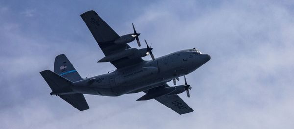 A U.S. Air Force C-130 H2 Hercules with the Delaware Air National Guard’s 166th Airlift Wing flies over the Boardwalk during the 2019 Atlantic City International Airshow “A Salute To Those That Serve” at Atlantic City, N.J., Aug. 21, 2019 - Sputnik International