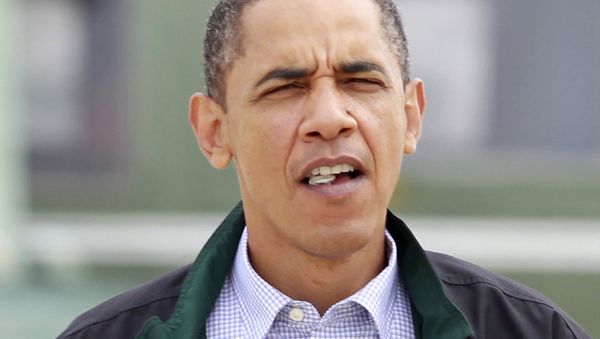 President Barack Obama chews gum as he walks towards Air Force One en route to Gulfport, Miss., as he embarks on a three-state tour of Gulf Coast affected by the BP Deepwater Horizon oil spill, Monday, June 14, 2010 - Sputnik International