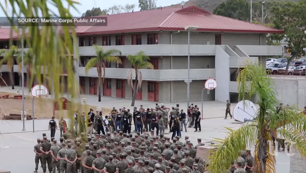 Three video clips show the July 25 arrest of Marines from 1st Battalion, 5th Marine Regiment. - Sputnik International
