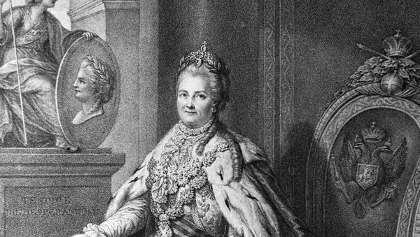 Empress of Russia Catherine the Great, a 1785 engraving by Francesco Bartolozzi. - Sputnik International