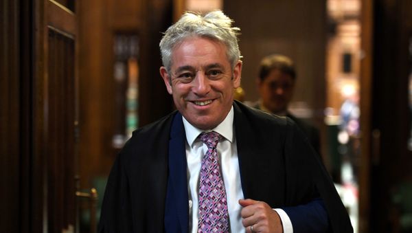 MP John Bercow departs the House of Commons Chamber for the final time as Speaker, in London, Britain October 31, 2019. - Sputnik International