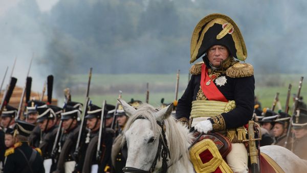 Russian historian Oleg Sokolov during the re-enactment of the Battle of Borodino in Moscow Oblast, September 2016. - Sputnik International