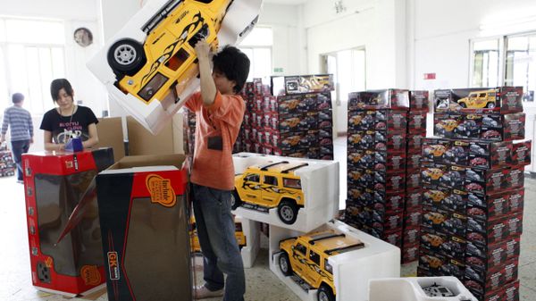 In this photo released by China's Xinhua News Agency, workers pack toys at a factory in Shantou City, south China's Guangdong Province. File photo. In this photo released by China's Xinhua News Agency, workers pack toys at a factory in Shantou City, south China's Guangdong Province. File photo. - Sputnik International
