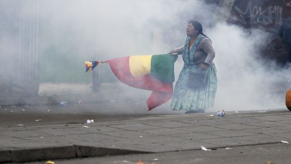 A supporter of former President Evo Morales in La Paz - Sputnik International