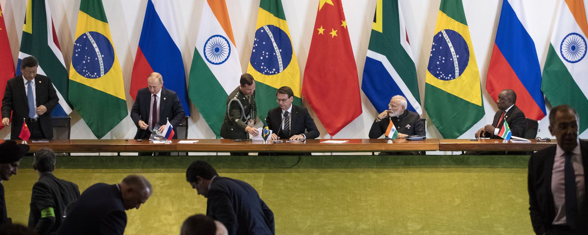 BRICS Leaders at the 11th Bloc's Summit in Brazil  - Sputnik International, 1920, 12.12.2019