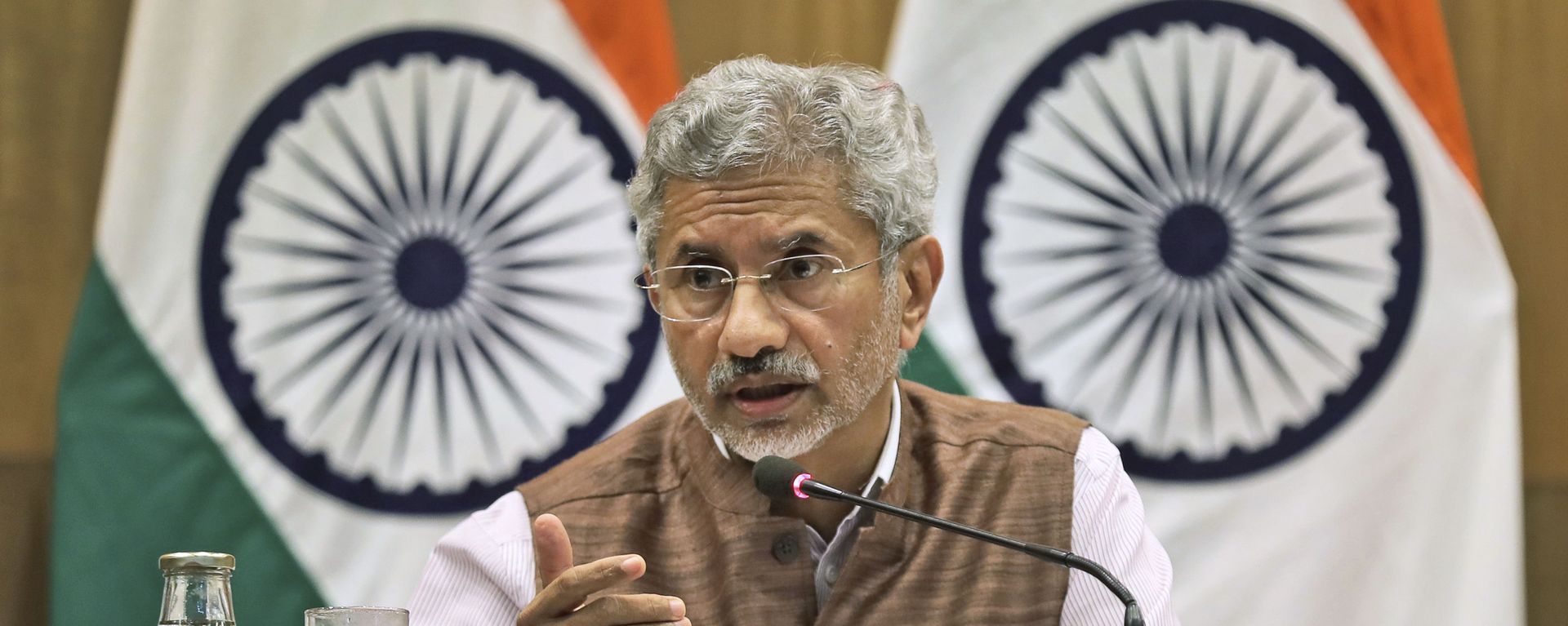 Indian Foreign Minister Subrahmanyam Jaishankar addresses a press conference on the performance of the ministry of external affairs in first 100 days of Prime Minister Narendra Modi's new term in office in New Delhi, India, Tuesday, Sept. 17, 2019 - Sputnik International, 1920, 11.10.2022