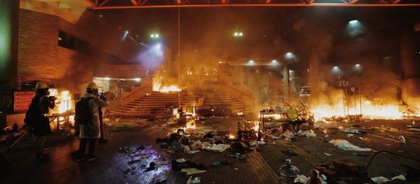 Fire at Hong Kong Polytechnic University - Sputnik International