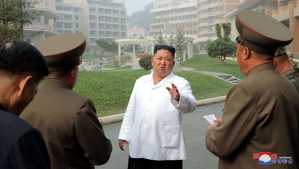 North Korean leader Kim Jong Un visits the Yangdok County Hot Spring Resort, North Korea, in this undated picture released by North Korea's Central News Agency (KCNA) on October 23, 2019.    - Sputnik International