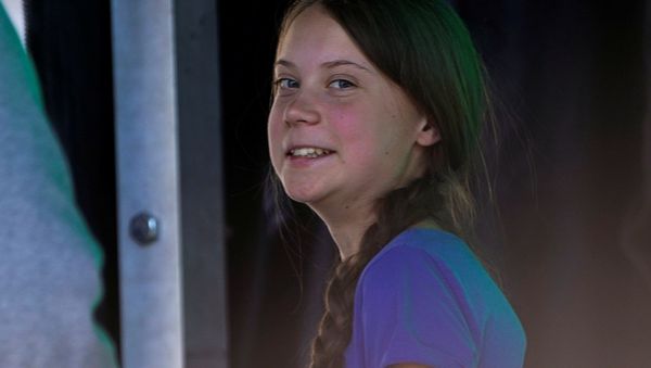 Swedish teen climate activist Greta Thunberg attends a march and rally at the Youth Climate Strike in Los Angeles, California, US, 1 November 2019 - Sputnik International