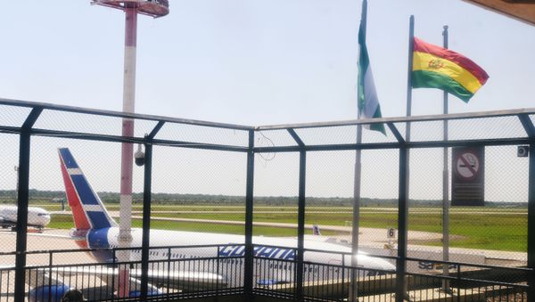 An aircraft of Cubana Airlines is seen at the Viru Viru International Airport in Santa Cruz, Bolivia Novemver 16, 2019 - Sputnik International