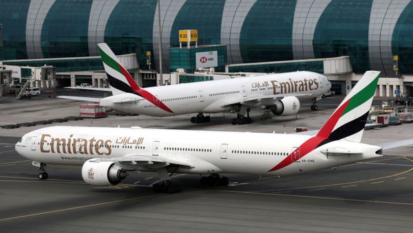 Emirates Airline Boeing 777-300ER planes are seen at Dubai International Airport in Dubai, United Arab Emirates February 15, 2019 - Sputnik International