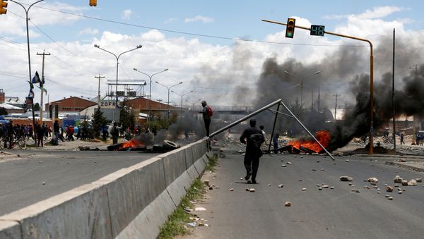 Demonstrators take part in a protest in Senkata, El Alto, Bolivia November 19, 2019 - Sputnik International