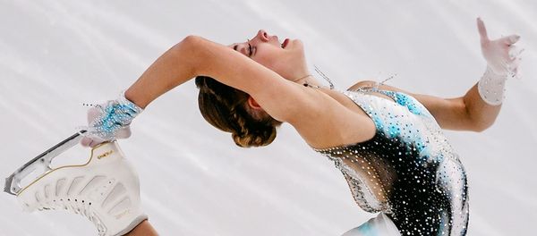 Alena Kostornaia performing during ladies short programme in Finlandia trophy 2019 - Sputnik International